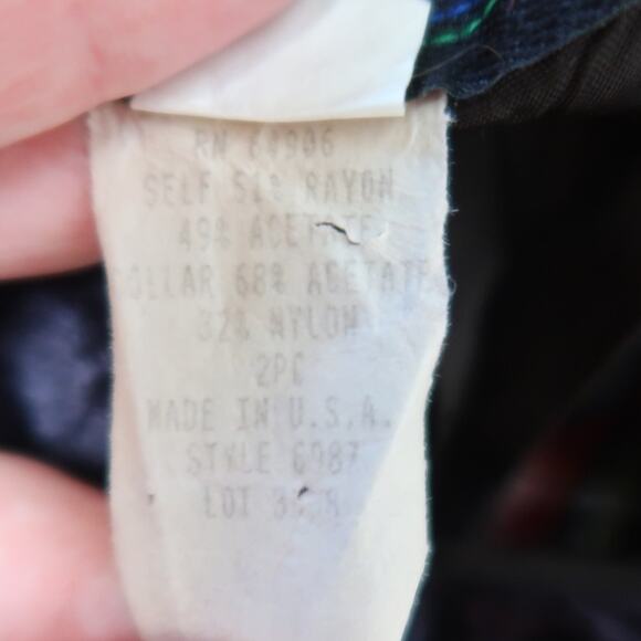 Vintage 80s Just In Thyme Red and Black Plaid Knee Length Dress 12 - Picture 6 of 6